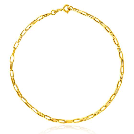 Imagem de Pulseira Masculina Elos Ovais 2,5mm Ouro 18k 750 c/ Estojo e Certificado