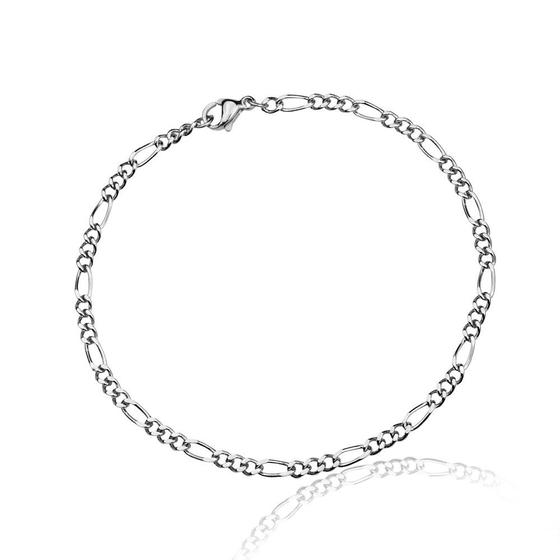 Imagem de Pulseira Masculina Malha Grumet 3x1 3mm Em Aço