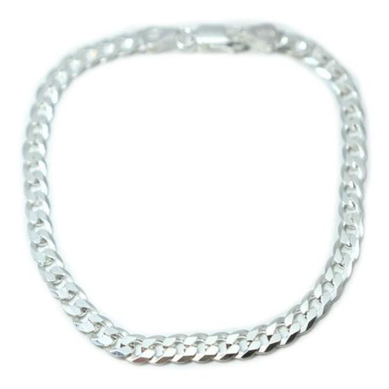 Imagem de Pulseira Masculina Prata Italiana Maciça 925 Grumet 5 Mm