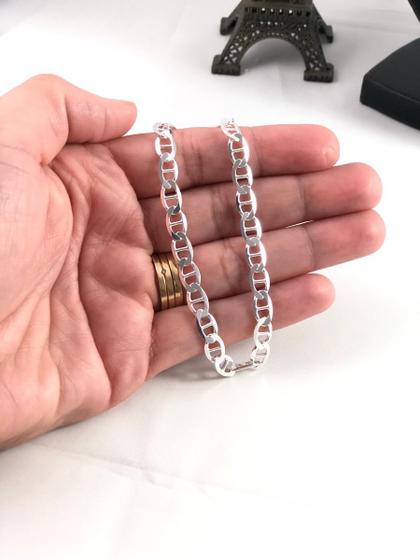 Imagem de Pulseira Masculina Prata Maciça 925 Latinha 20 Cm