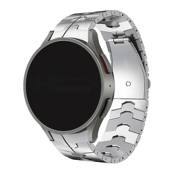 Imagem de Pulseira Metal Elos Moderna compativel com Samsung Galaxy Watch 5 - Galaxy Watch 5 Pro - Galaxy Watch 4 - Galaxy Watch 4 Classic