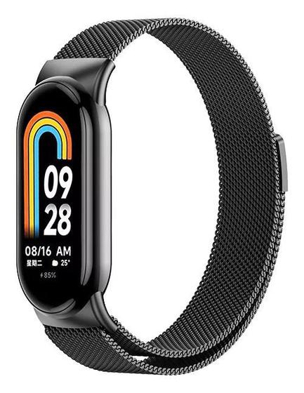 Pulseira Milanese Magnética Preta Compatível Com Xiaomi Mi Band 8 Menor preço em Pulseira Milanese Magnética Preta Compatível Com Xiaomi Mi Band 8
