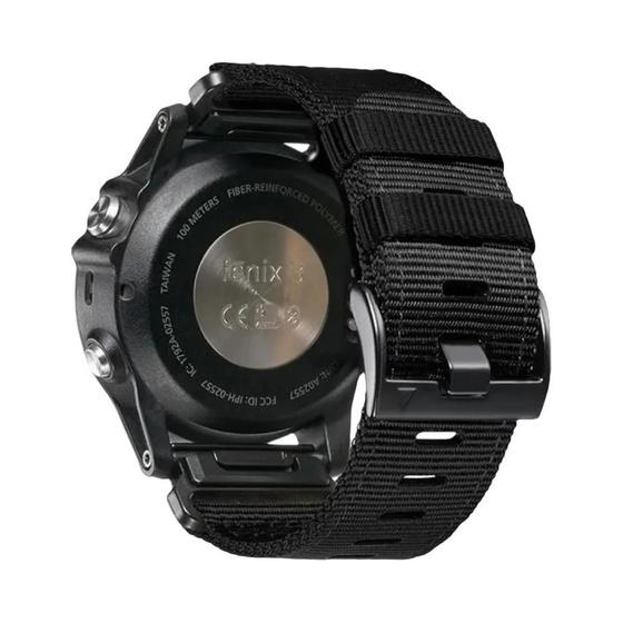 Imagem de Pulseira Militar de Nylon (22/26mm) para Garmin Fenix 7/7X Pro/6/6X - Pulseira de Substituição