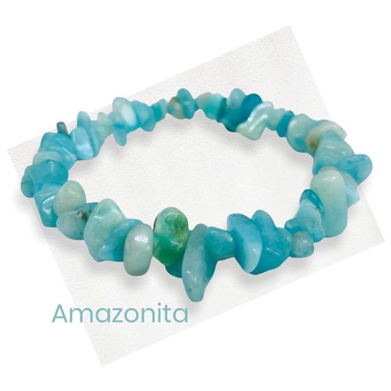 Imagem de Pulseira Natural Amazonita Em Cascalho Plenitude