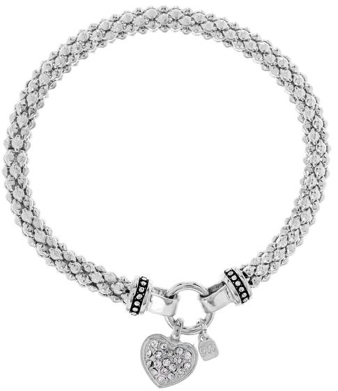 Imagem de Pulseira Nine West com Cristais - Coração Pave em Silvertone
