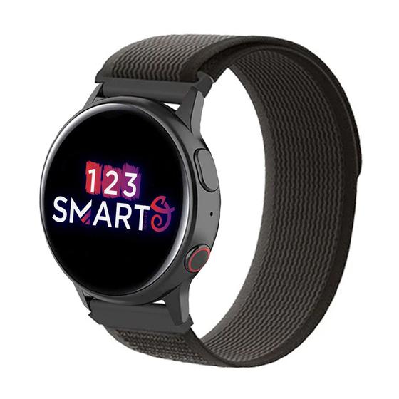 Imagem de Pulseira Nylon Nova para Galaxy Active 1 R500 e Active 2 40mm 44mm - Preto com Cinza