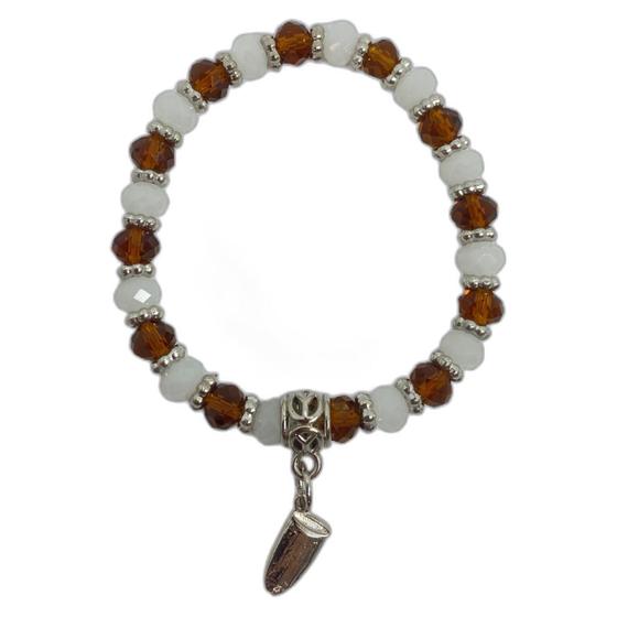 Imagem de Pulseira Ogan Pingente Colorida Com Pingente Cristal E Silic