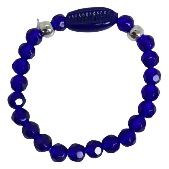 Imagem de Pulseira Ogum Búzios Azul Cristal E Silicone
