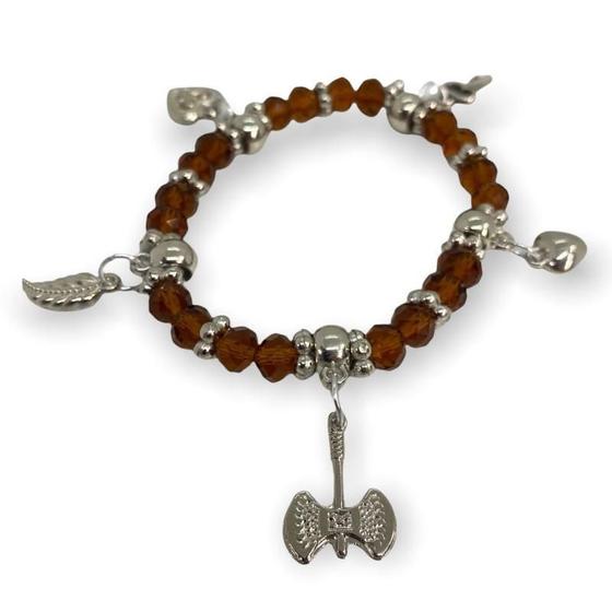 Imagem de Pulseira Orixá Xangô Silicone Ajustável-Escolha A Cor