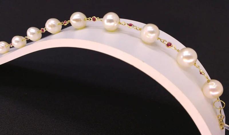 Imagem de Pulseira Ouro 18k 750 Pérolas Com Zircônias