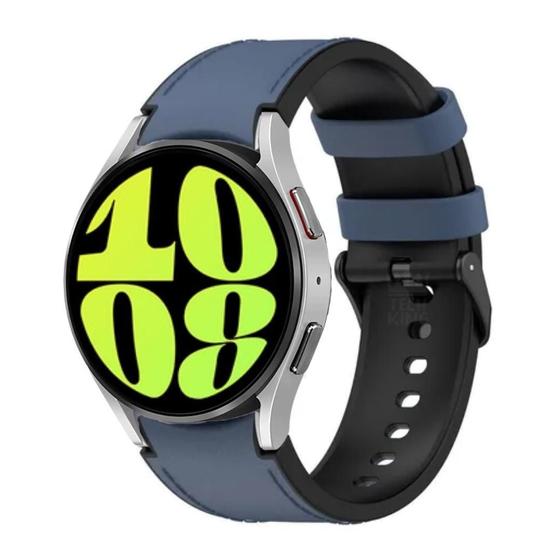 Imagem de Pulseira Para Galaxy Watch6 44 - Couro Artificial C Silicone