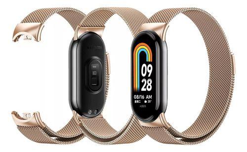 Imagem de Pulseira Para Xiaomi Mi Smart Band 8 Milanesa Metal Aço Inox