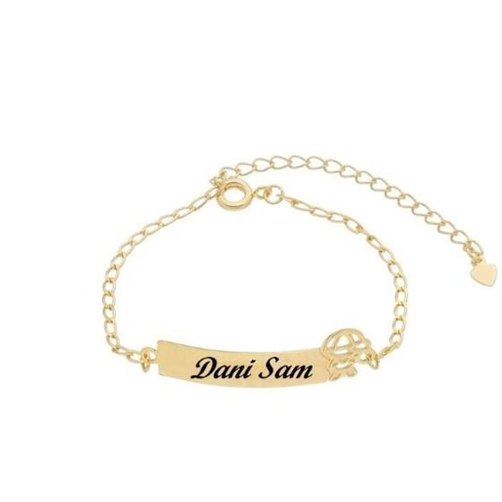 Pulseira Plaquinha Menino INFANTIL Personalizada a Laser Menor preço em Pulseira Plaquinha Menino INFANTIL Personalizada a Laser