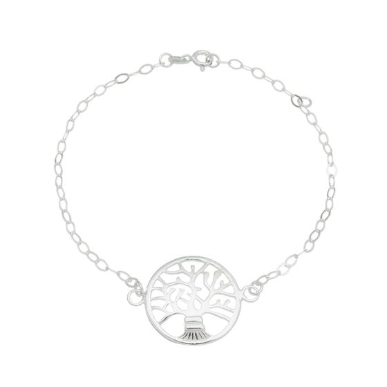 Imagem de pulseira prata 925 de lei feminino garantia arvore da vida