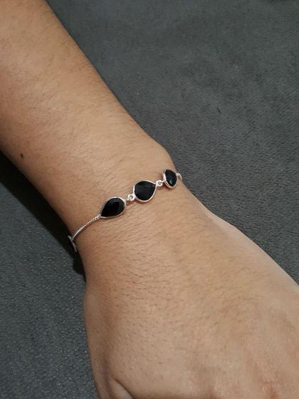 Imagem de Pulseira Prata 925 Ônix: Sofisticação e Estilo em um Único Acessório