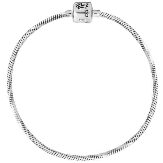 Imagem de Pulseira Prata para Berloque Link Adulto com Resina 16cm