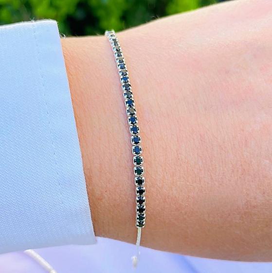 Imagem de Pulseira Riviera em Prata 925 com Zircônias