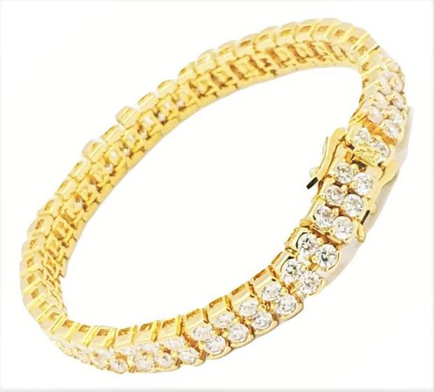 Imagem de Pulseira Riviera Zirconias Cristal Banhada 4541