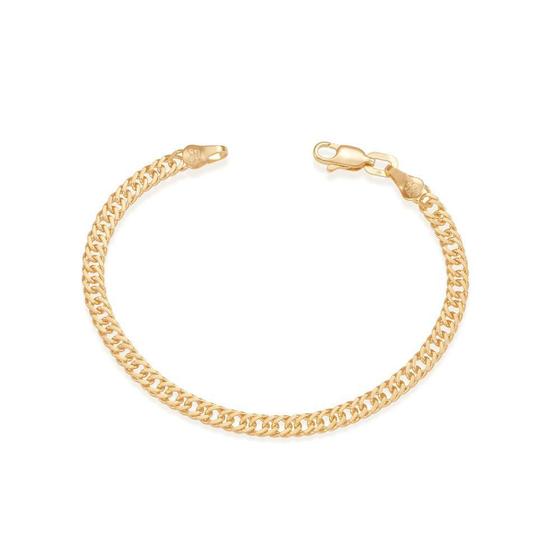 Imagem de Pulseira Rommanel Folheada a Ouro 18k Grumet Dupla 20cm