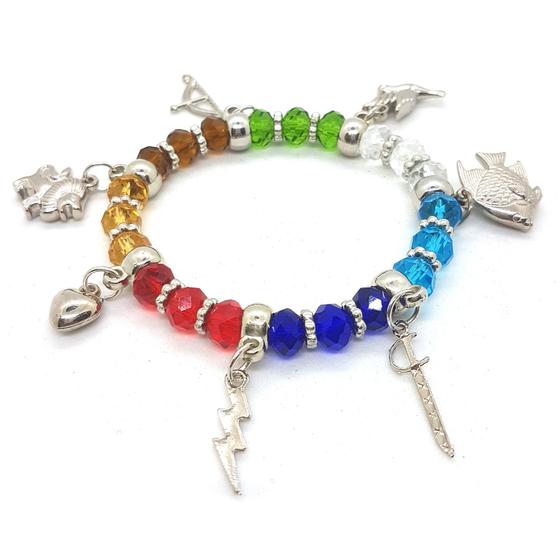 Imagem de Pulseira Sete Linhas Orixás Umbanda Candomblé Ajustável