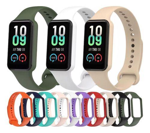 Imagem de Pulseira Silicone Borracha Para Xiaomi Amazfit Band 7 Cores