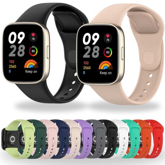 Imagem de Pulseira Silicone Borracha Para Xiaomi Redmi Mi Watch 3