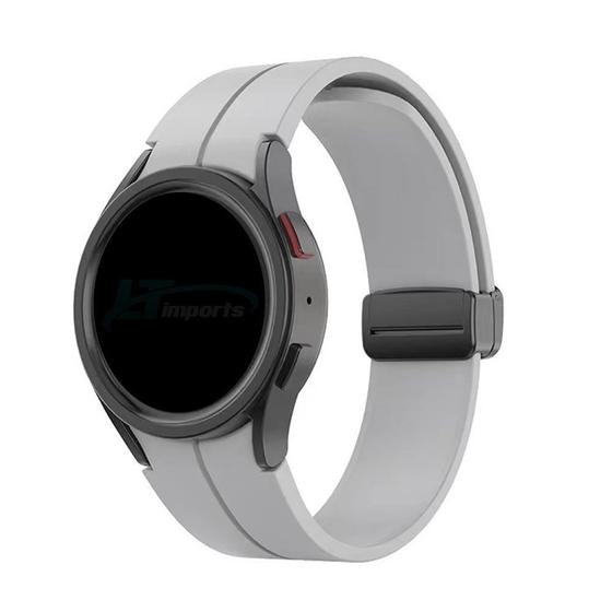 Imagem de Pulseira Silicone Fecho Magnetico Preto compativel com Samsung Galaxy Watch 5 Pro - Galaxy Watch 5 - Galaxy Watch 4 - Galaxy Watch 4 Classic