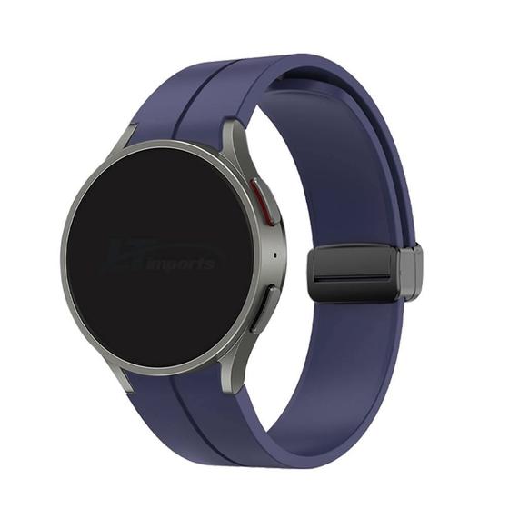 Imagem de Pulseira Silicone Fecho Magnetico Preto compativel com Samsung Galaxy Watch 5 Pro - Galaxy Watch 5 - Galaxy Watch 4 - Galaxy Watch 4 Classic