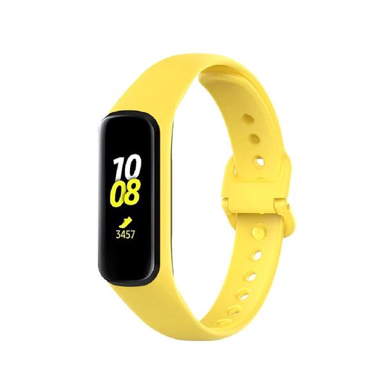 Imagem de Pulseira Silicone Para Galaxy Fit 2 R220 Cor Amarelo