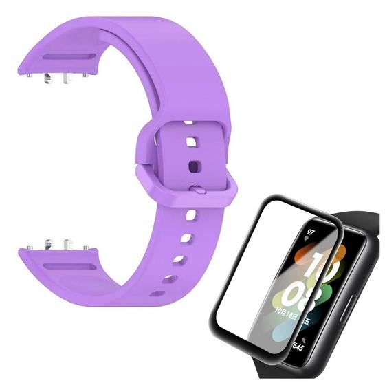 Imagem de Pulseira Silicone Para Galaxy Fit 3 + Pelicula Silicone