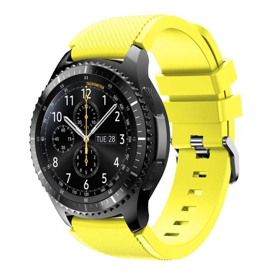 Imagem de Pulseira Silicone Para Gear S3 e Galaxy Watch 46mm, Gtr 47mm, Gear 2, Gear 2 Neo Cor Amarelo