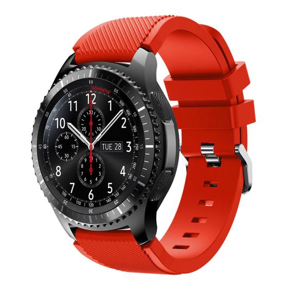 Imagem de Pulseira Silicone Para Gear S3 e Galaxy Watch 46mm, Gtr 47mm, Gear 2, Gear 2 Neo Cor Vermelho