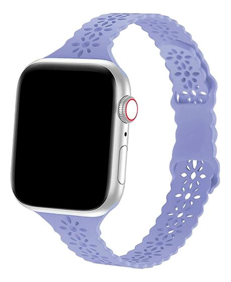 Imagem de Pulseira Silicone Renda Compatível com Apple Watch