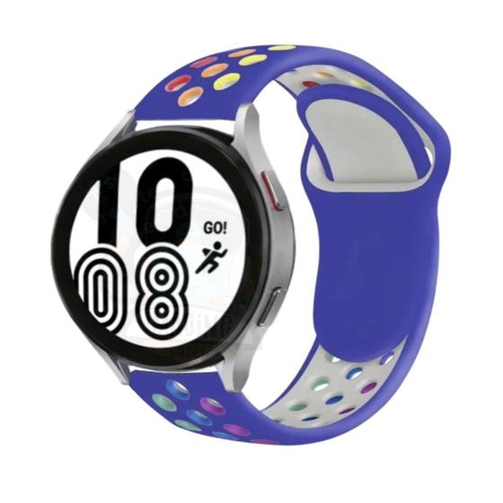 Imagem de Pulseira Silicone Sport Furadinha Colorida compativel com Watch 4