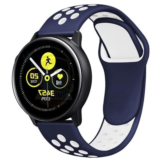 Imagem de Pulseira Silicone Sport Furadinha Compatível com Galaxy Watch Active 1 E 2