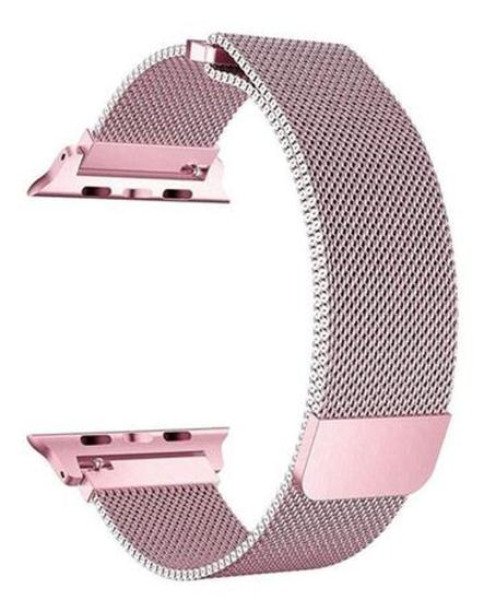 Imagem de Pulseira Smartwatch Milanese 42/44mm Relógio Inteligente Metal -Rose