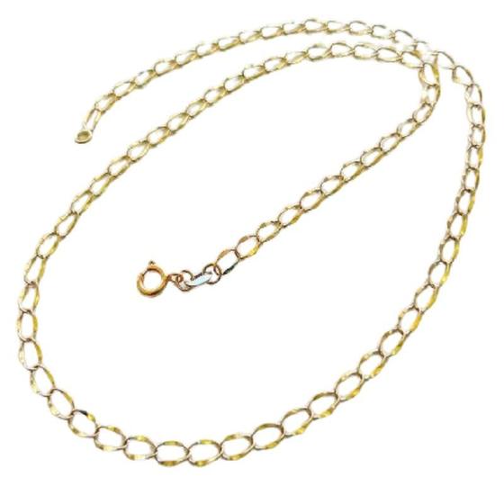 Imagem de Pulseira unisex 22 cm  elos 3x5 m ouro 10k Top Elite Joias