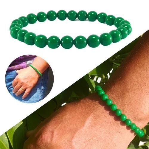 Imagem de Pulseira unissex  para todo tipo de ocasião com miçangas de 8mm cores diversas