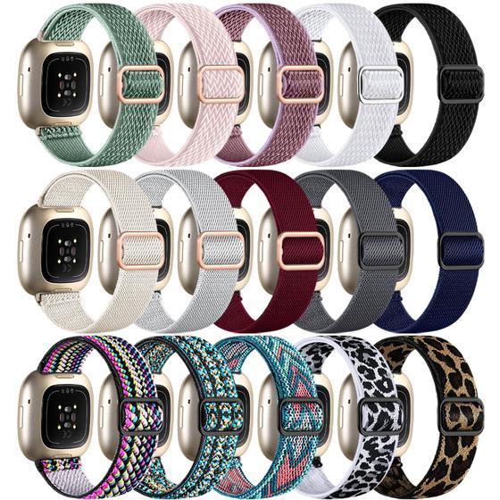 Imagem de Pulseiras Adorve Compatíveis com Fitbit Sense, Versa 3 e 4