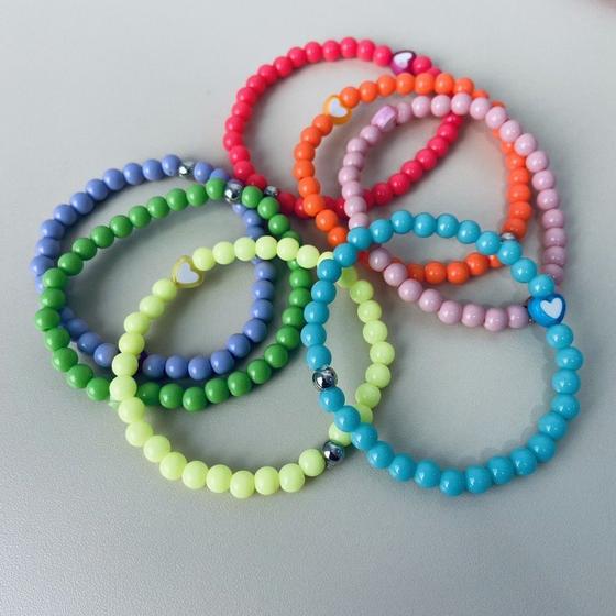 Imagem de Pulseiras Coloridas Kidcore Kit com 7 unidades