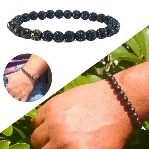 Imagem de Pulseiras com miçangas de 8mm cores diversas estilo e beleza ,  masculina e feminina