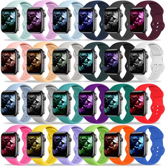 Imagem de Pulseiras de Relógio Kounlsyam (24 Unidades) - Silicone 42mm, 41mm, 40mm e 38mm