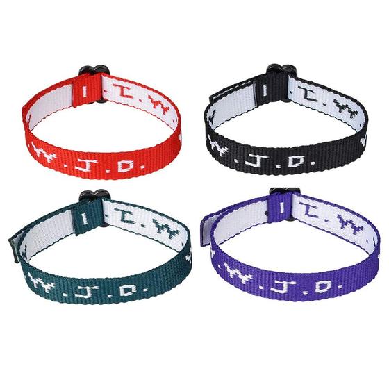 Imagem de Pulseiras de Webbing W.W.J.D. - Pacote com 12 Unidades