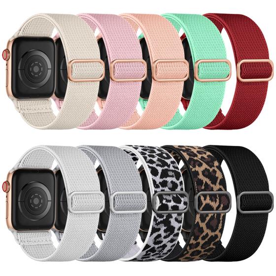 Imagem de Pulseiras Elásticas de Nylon Maledan (10 Unidades) para Apple Watch 38-42mm