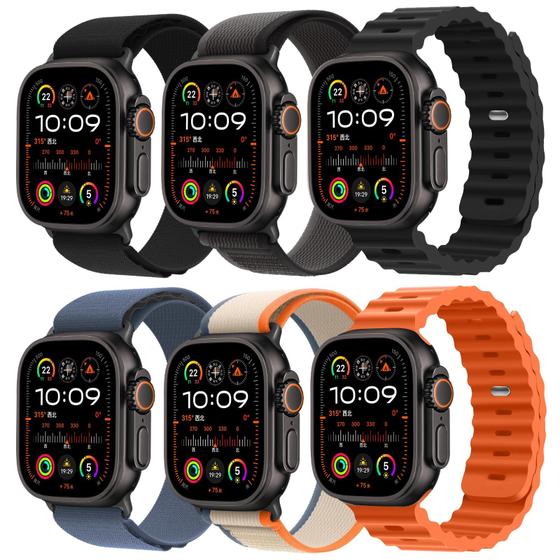 Imagem de Pulseiras esportivas compatíveis com Apple Watch Ultra 2/Ultra 49 mm