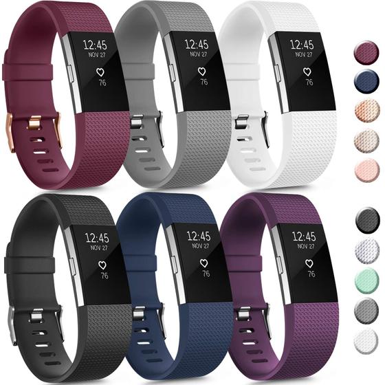 Imagem de Pulseiras Esportivas para Fitbit Charge 2 AK (Pacote com 6)