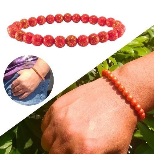 Imagem de Pulseiras  masculina e feminina  com miçangas de 8mm cores diversas estilo e beleza