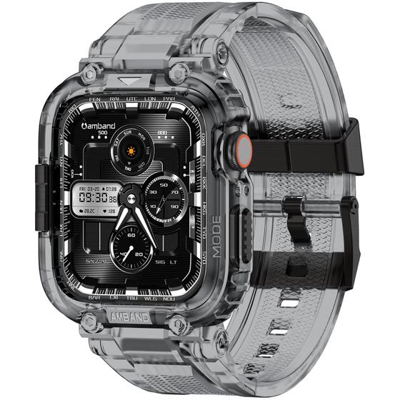 Imagem de Pulseiras Pretas AmBand para Apple Watch 45mm