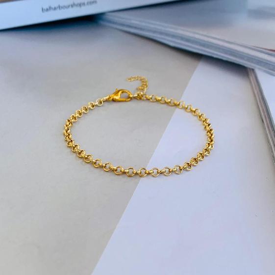 Imagem de Pulseiras Semi Joia Verniz Italiano elo português mini