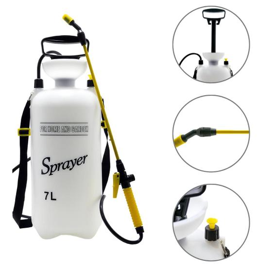 Pulverizador Borrifador Manual com Bomba e Mangueira 7 Litros FST030 Menor preço em Pulverizador Borrifador Manual com Bomba e Mangueira 7 Litros FST030